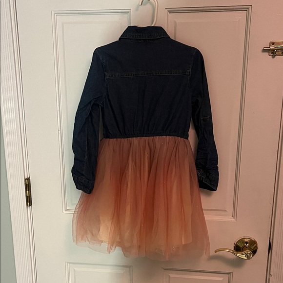 Zunie Dark Blue and Peach Dress - Picture 3 of 3